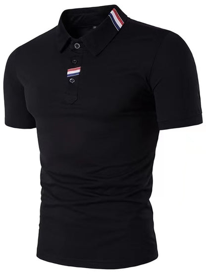 Classic Men's Solid Short Sleeve Polo Shirt Shello Creative Boutique