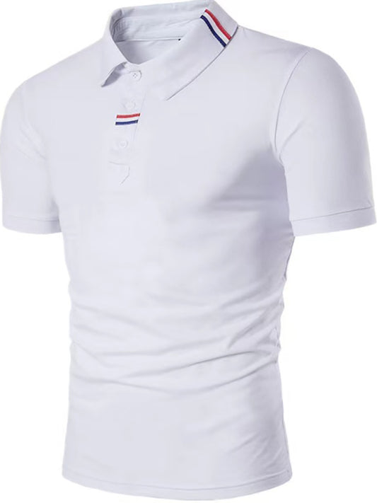 Classic Men's Solid Short Sleeve Polo Shirt Shello Creative Boutique