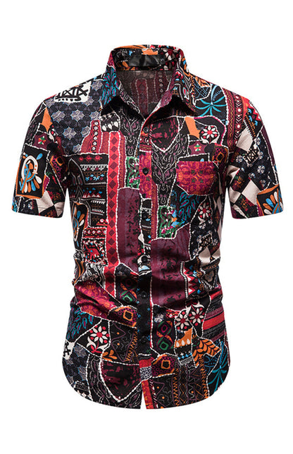 Casual Men's Polyester Shirt with Welt Pocket and Regular Sleeves Shello Creative Boutique