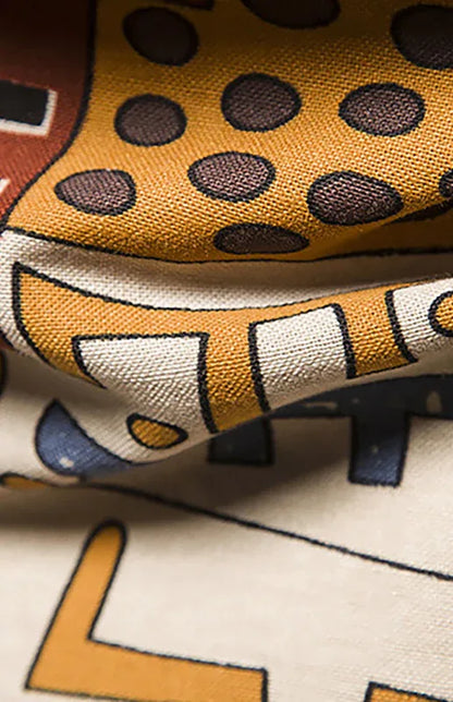 Men’s Geometric Print Casual Shirt - Shello's Creative Boutique