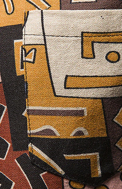 Men’s Geometric Print Casual Shirt - Shello's Creative Boutique