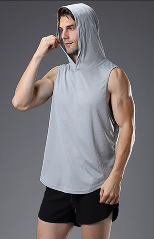 Men's Hooded Woven Polyester Sports Vest Shello's Creative Boutique