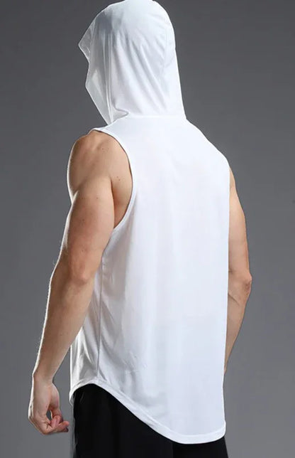 Men's Hooded Woven Polyester Sports Vest - Shello's Creative Boutique