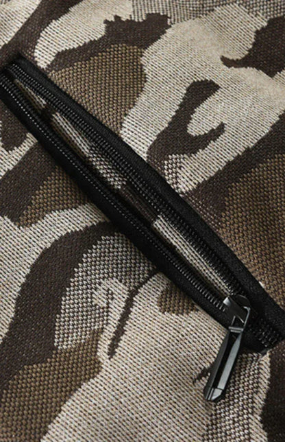 Men's Hooded Sweater Cardigan Camo Hooded Athleisure Sweater - Shello's Creative Boutique