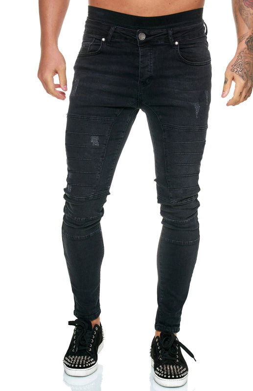 Men's Fashion High Waist Slim Jeans Shello Creative Boutique