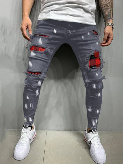 Slight Elastic Cotton Blend Knit Solid Denim Jeans - Shello's Creative Boutique