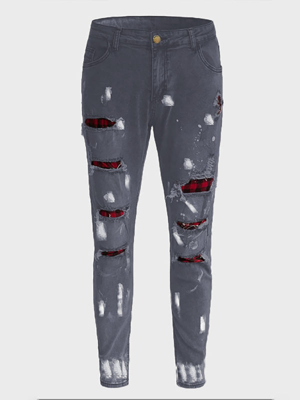 Slight elastic cotton blend knit solid denim jeans with slant pockets Shello's Creative Boutique