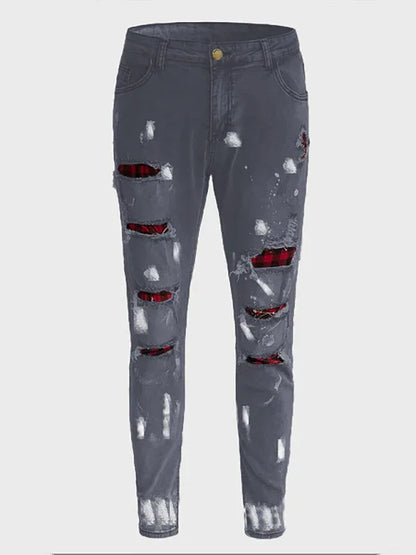 Slight Elastic Cotton Blend Knit Solid Denim Jeans - Shello's Creative Boutique