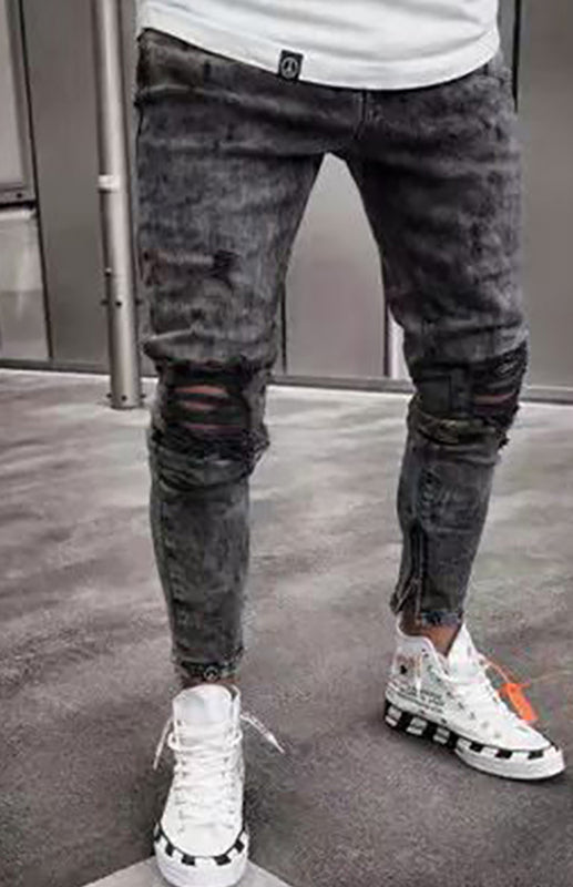 Men's Distressed Street Style Skinny Jeans Shello's Creative Boutique