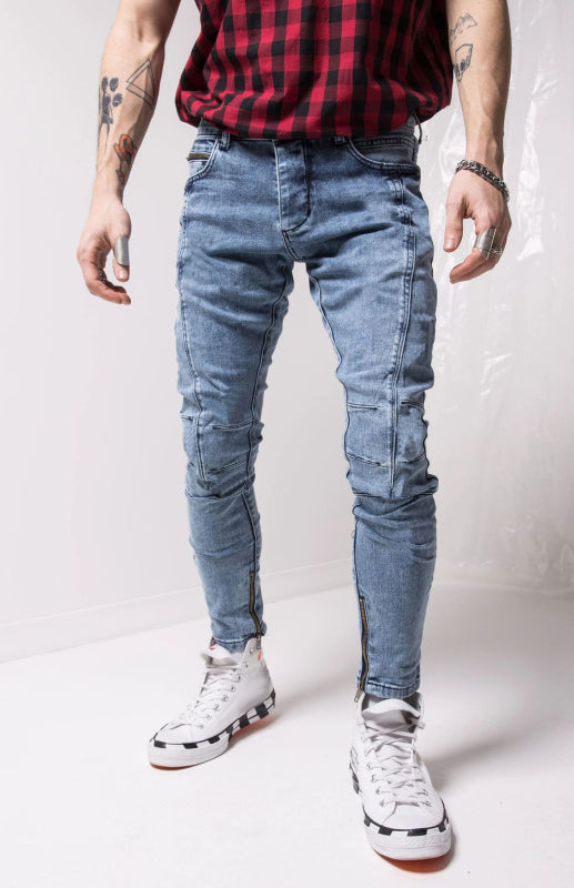 Classic Cotton Knit Denim Jeans with Pockets Shello Creative Boutique