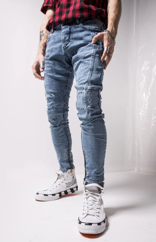 Classic Cotton Knit Denim Jeans with Pockets Shello Creative Boutique