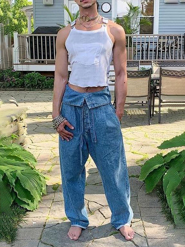 Men's Knit Solid Color Pocket Sling Slim Tank Top Shello's Creative Boutique