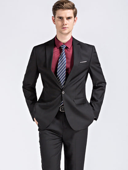 Men's Lapel Collar Business Suit Blazer Shello Creative Boutique