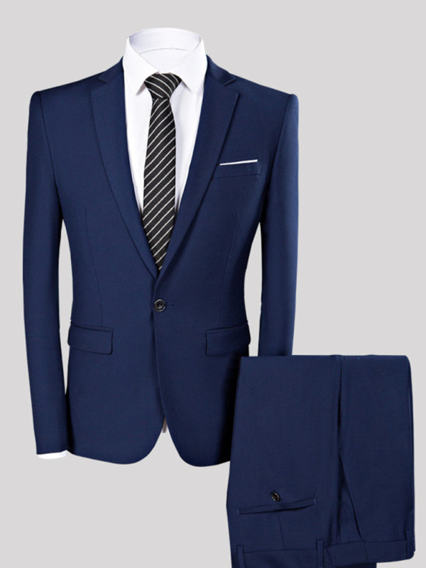 Men's Lapel Collar Business Suit Blazer Shello Creative Boutique