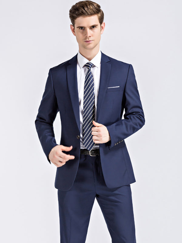 Men's Lapel Collar Business Suit Blazer Shello Creative Boutique