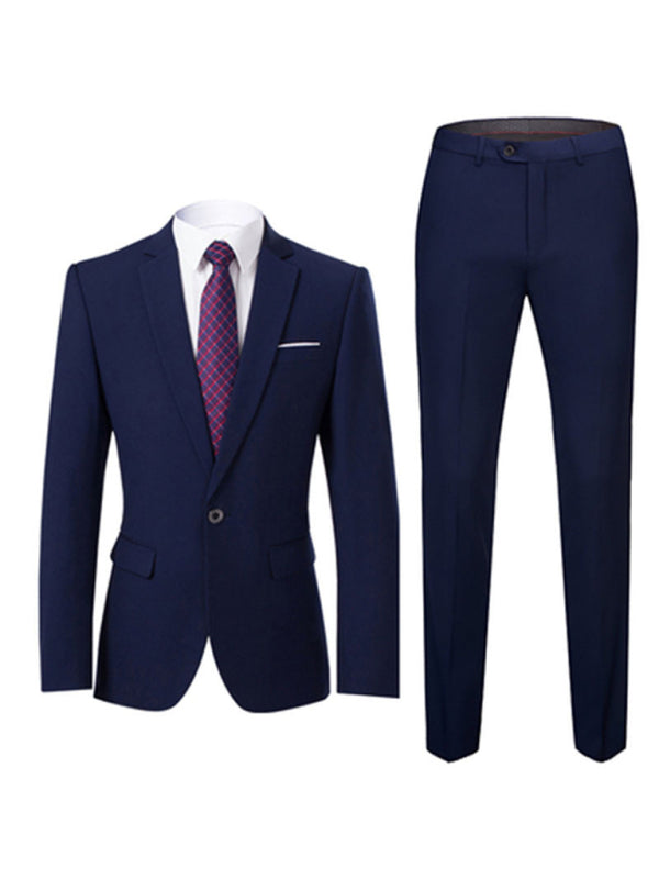 Men's Lapel Collar Business Suit Blazer Shello Creative Boutique