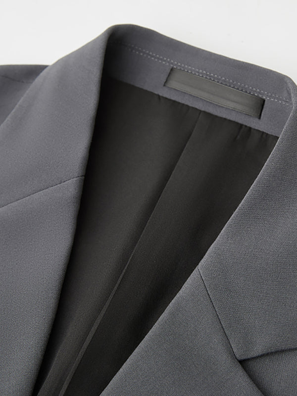 Men's Business Solid Polyester Suit Shello Creative Boutique