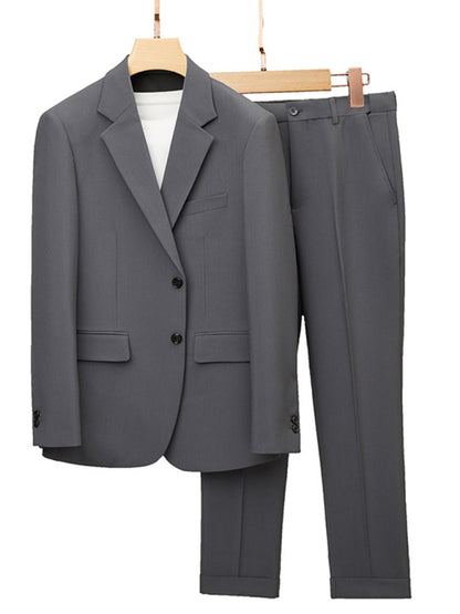Men's Business Solid Polyester Suit Shello Creative Boutique