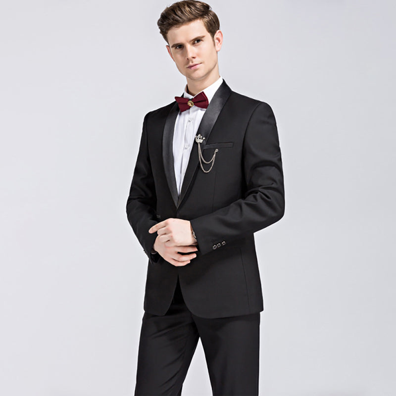 Men's Stylish Lapel Collar Business Suit Shello Creative Boutique