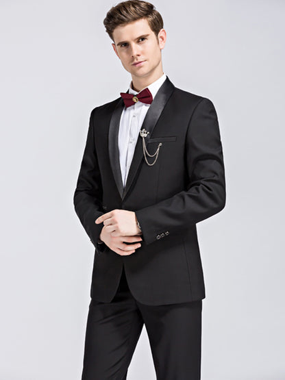 Men's Stylish Lapel Collar Business Suit Shello Creative Boutique