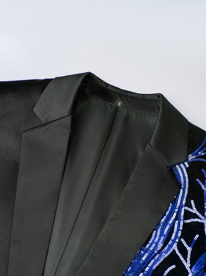 Men's Fashion Floral Lapel Blazer Shello's Creative Boutique