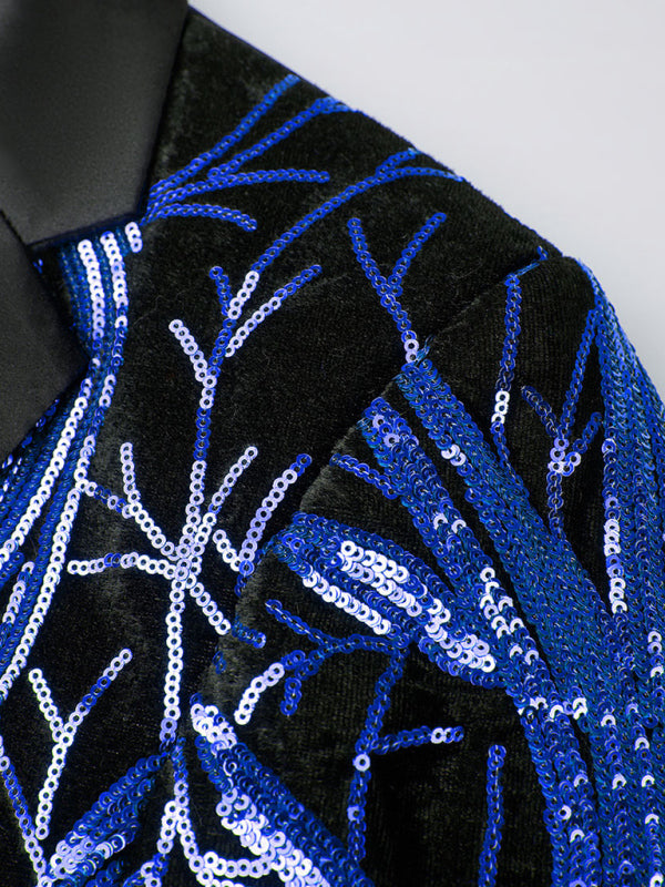 Men's Fashion Floral Lapel Blazer Shello's Creative Boutique
