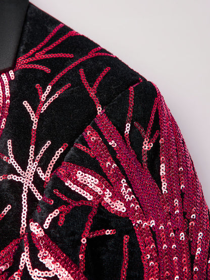 Men's Fashion Floral Lapel Blazer Shello's Creative Boutique