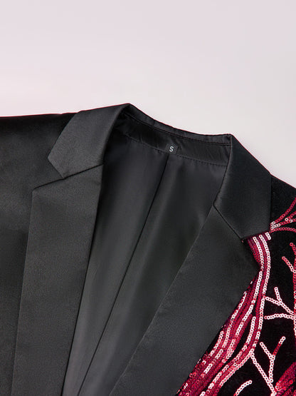 Men's Fashion Floral Lapel Blazer Shello's Creative Boutique