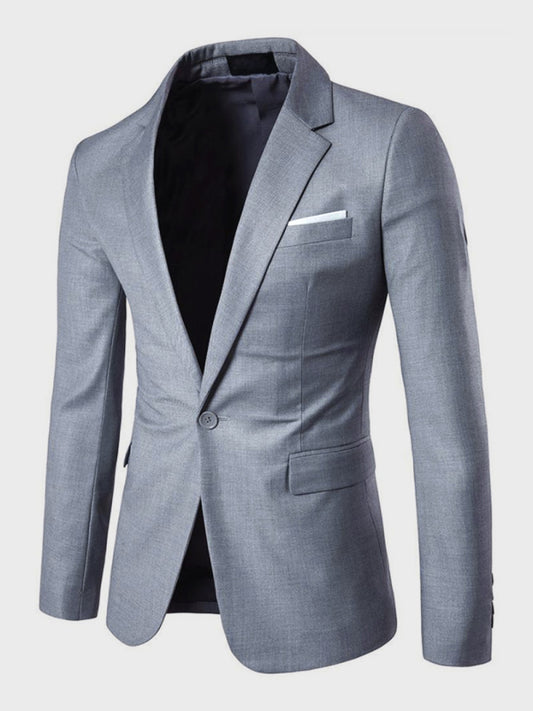 Men's Light Business Long Sleeve Blazer Shello's Creative Boutique
