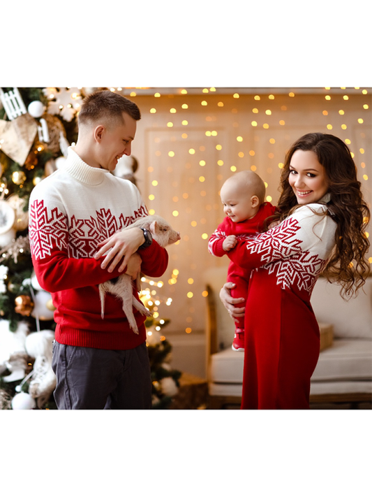 Christmas Parenting Men's Women's Children's Jacquard Sweater Shello's Creative Boutique