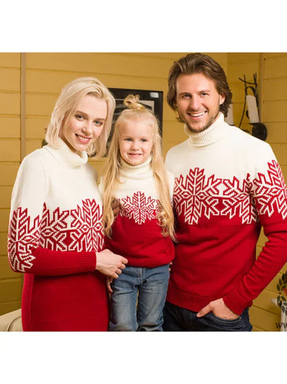 Christmas Parenting Men's Women's Children's Jacquard Sweater - Shello's Creative Boutique