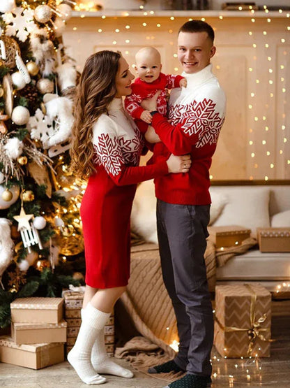 Christmas Parenting Men's Women's Children's Jacquard Sweater - Shello's Creative Boutique