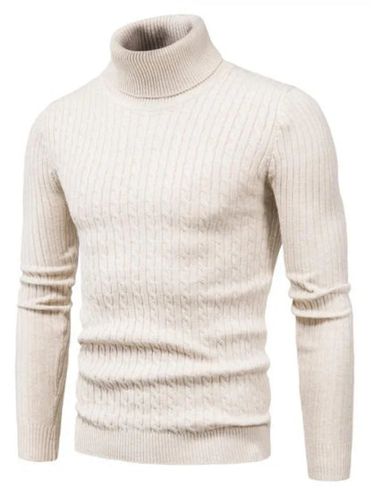 Men's Knitted Sweater Cross-Border Turtleneck Slim Fit Bottoming Sweater - Shello's Creative Boutique