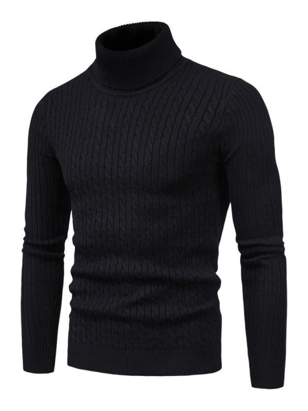 Men's knitted sweater cross-border turtleneck slim fit bottoming sweater Shello's Creative Boutique