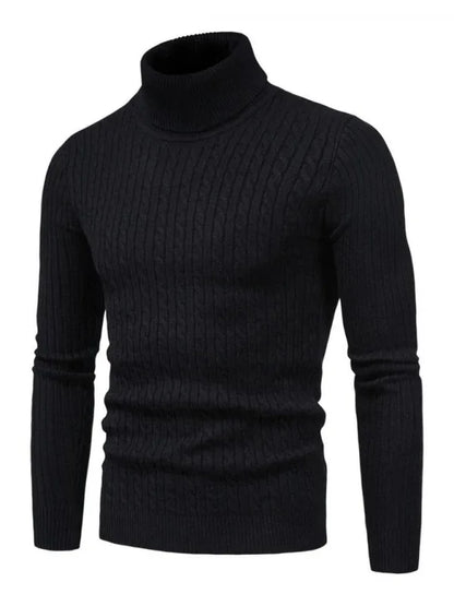 Men's Knitted Sweater Cross-Border Turtleneck Slim Fit Bottoming Sweater - Shello's Creative Boutique