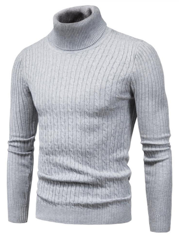 Men's knitted sweater cross-border turtleneck slim fit bottoming sweater Shello's Creative Boutique