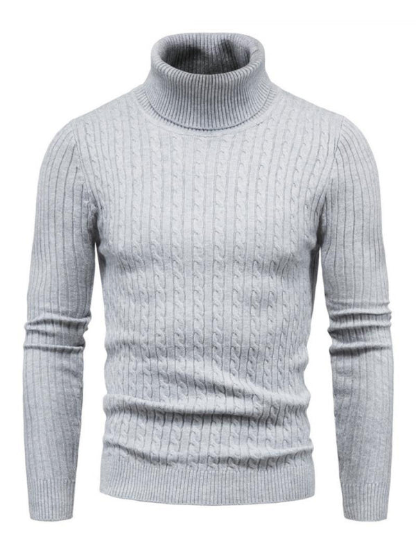 Men's knitted sweater cross-border turtleneck slim fit bottoming sweater Shello's Creative Boutique