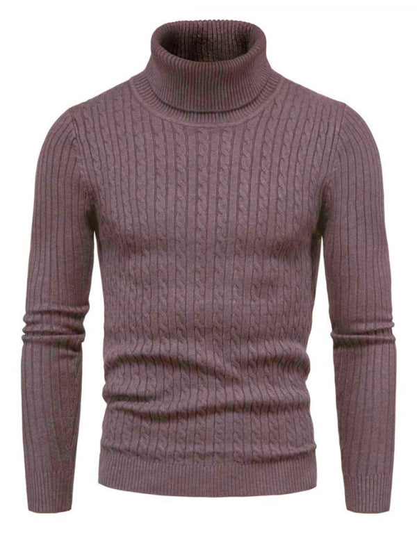 Men's knitted sweater cross-border turtleneck slim fit bottoming sweater Shello's Creative Boutique