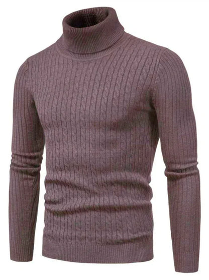 Men's Knitted Sweater Cross-Border Turtleneck Slim Fit Bottoming Sweater - Shello's Creative Boutique