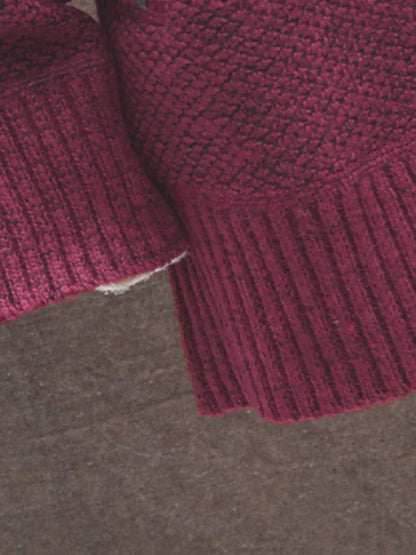 Fleece Sweater Cardigan Contrast Color Hooded Jacket - Shello's Creative Boutique