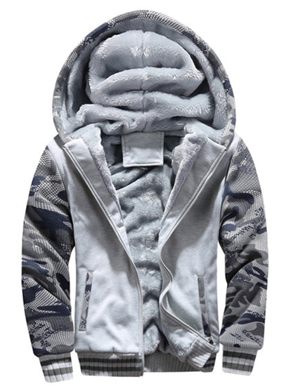 Camouflage sweater men's casual sports cardigan sweater jacket to keep warm Shello's Creative Boutique