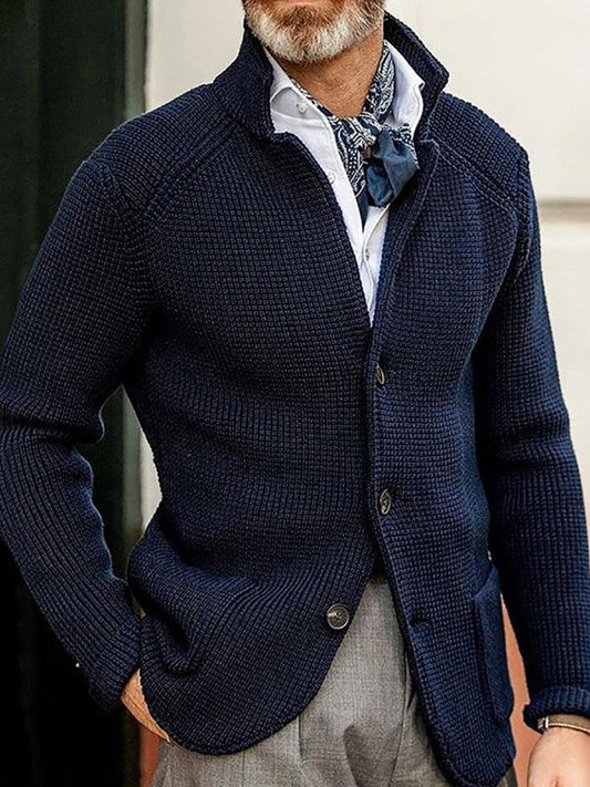 Sweater Winter Sweater Stand Collar Cardigan Foreign Trade Men's Knitted Jacket Shello's Creative Boutique