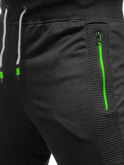 Men's Sweatpants Contrasting Color Pocket Straight Casual Pants - Shello's Creative Boutique