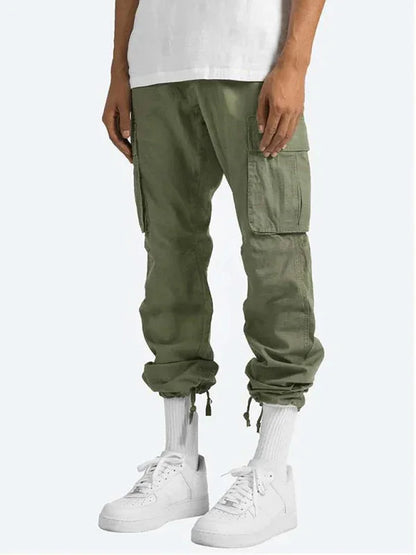 Men's Solid Color Cargo Pocket Casual Trousers - Shello's Creative Boutique