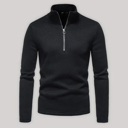 Men's Solid Colour Turtleneck Zipper Long Sleeve Sweatshirt - Shello's Creative Boutique