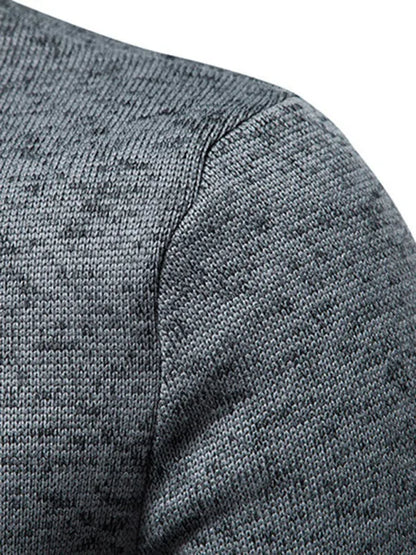 Men's Solid Colour Turtleneck Zipper Long Sleeve Sweatshirt - Shello's Creative Boutique