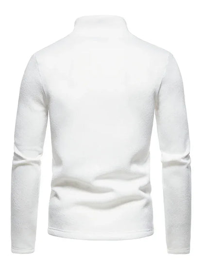 Men's Solid Colour Turtleneck Zipper Long Sleeve Sweatshirt - Shello's Creative Boutique