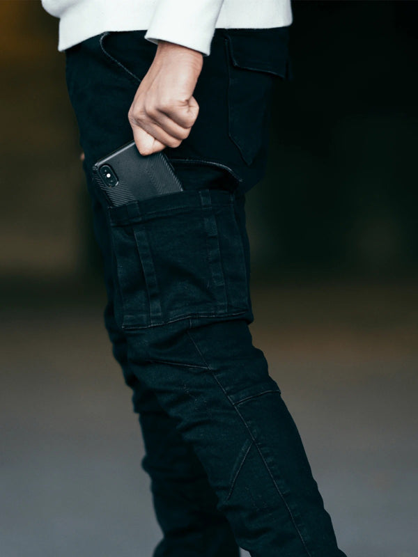 New style jeans men's side pocket skinny jeans Shello's Creative Boutique