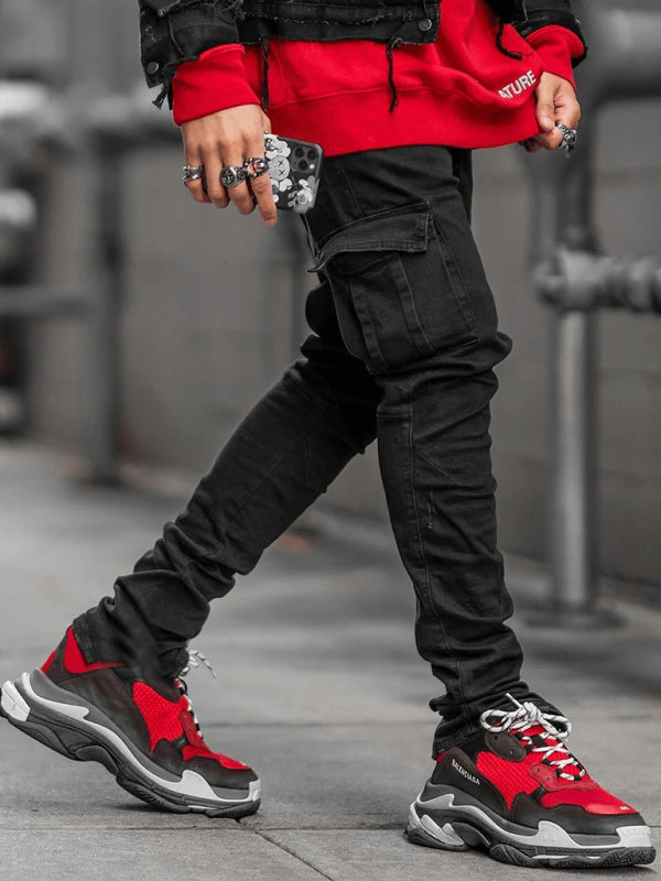 New style jeans men's side pocket skinny jeans Shello's Creative Boutique
