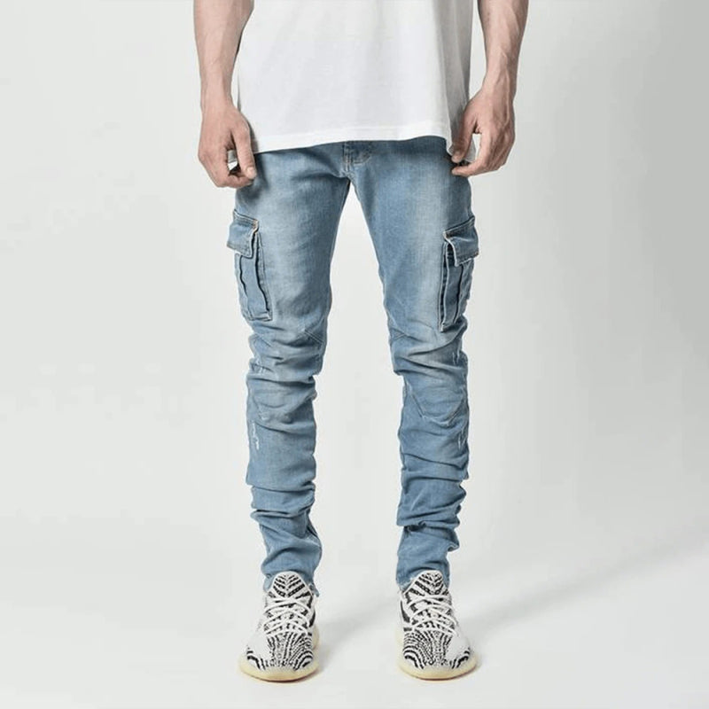 New style jeans men's side pocket skinny jeans Shello's Creative Boutique